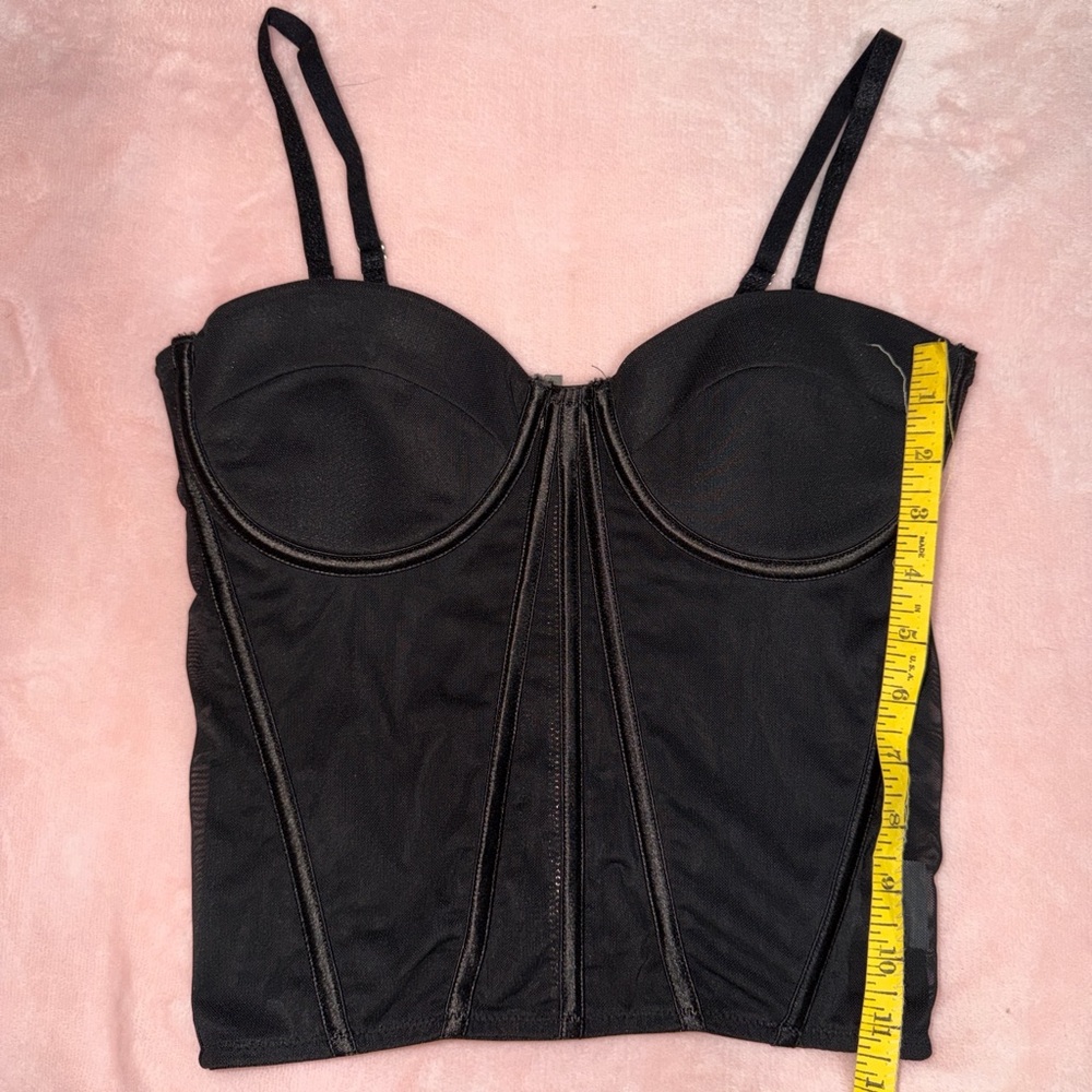 Chic Black Bustier Bra with Adjustable Straps